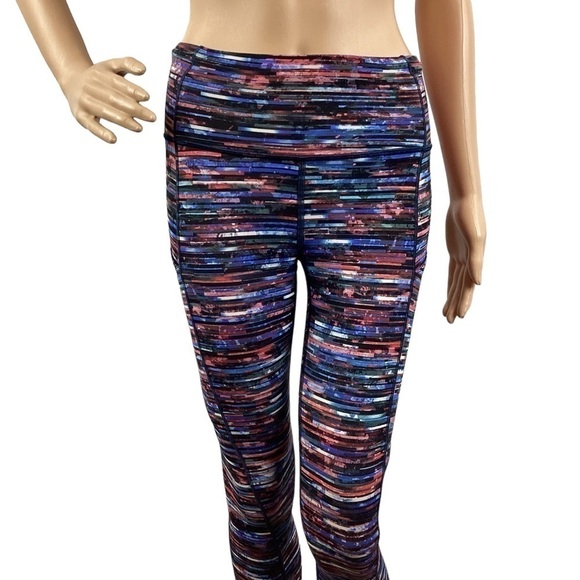 Lululemon Fast & Free 7/8 Tight II *Nulux 25" Size 6 Hinshu Alpine White Multi - Picture 2 of 7